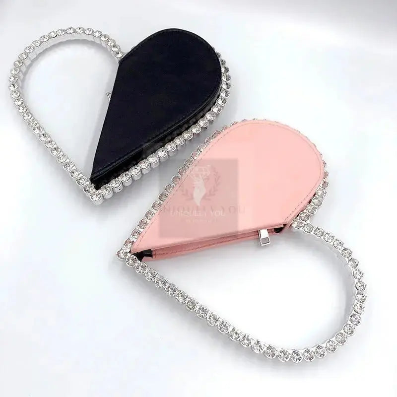 Acrylic Crystal Heart Clutch - Uniquely You Online