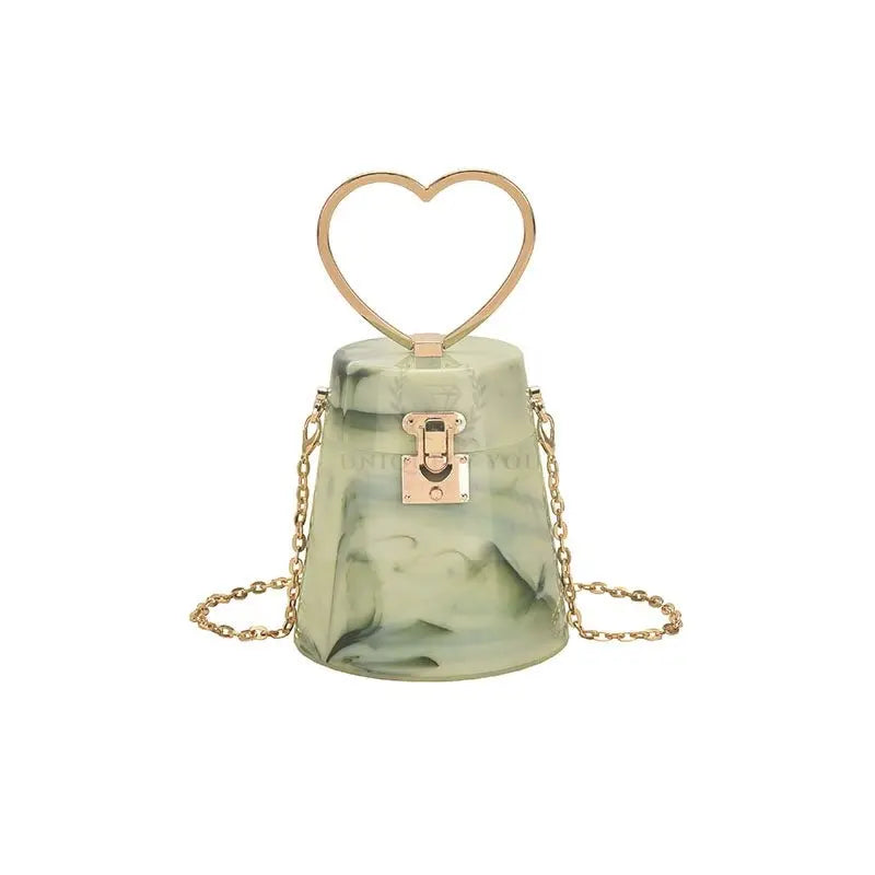 Acrylic Heart Canister Crossbody