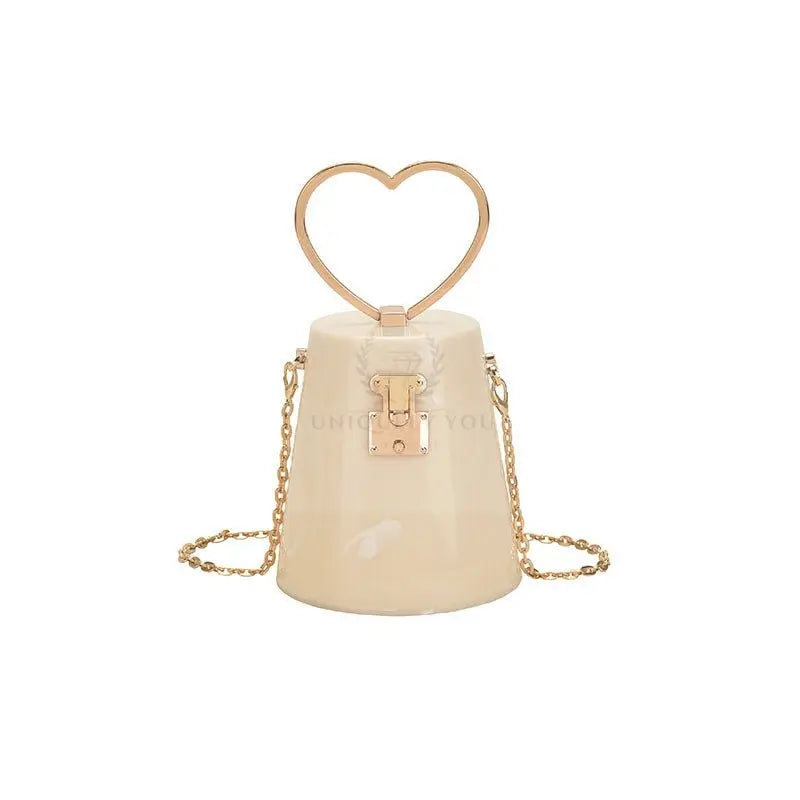 Acrylic Heart Canister Crossbody