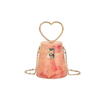 Acrylic Heart Canister Crossbody