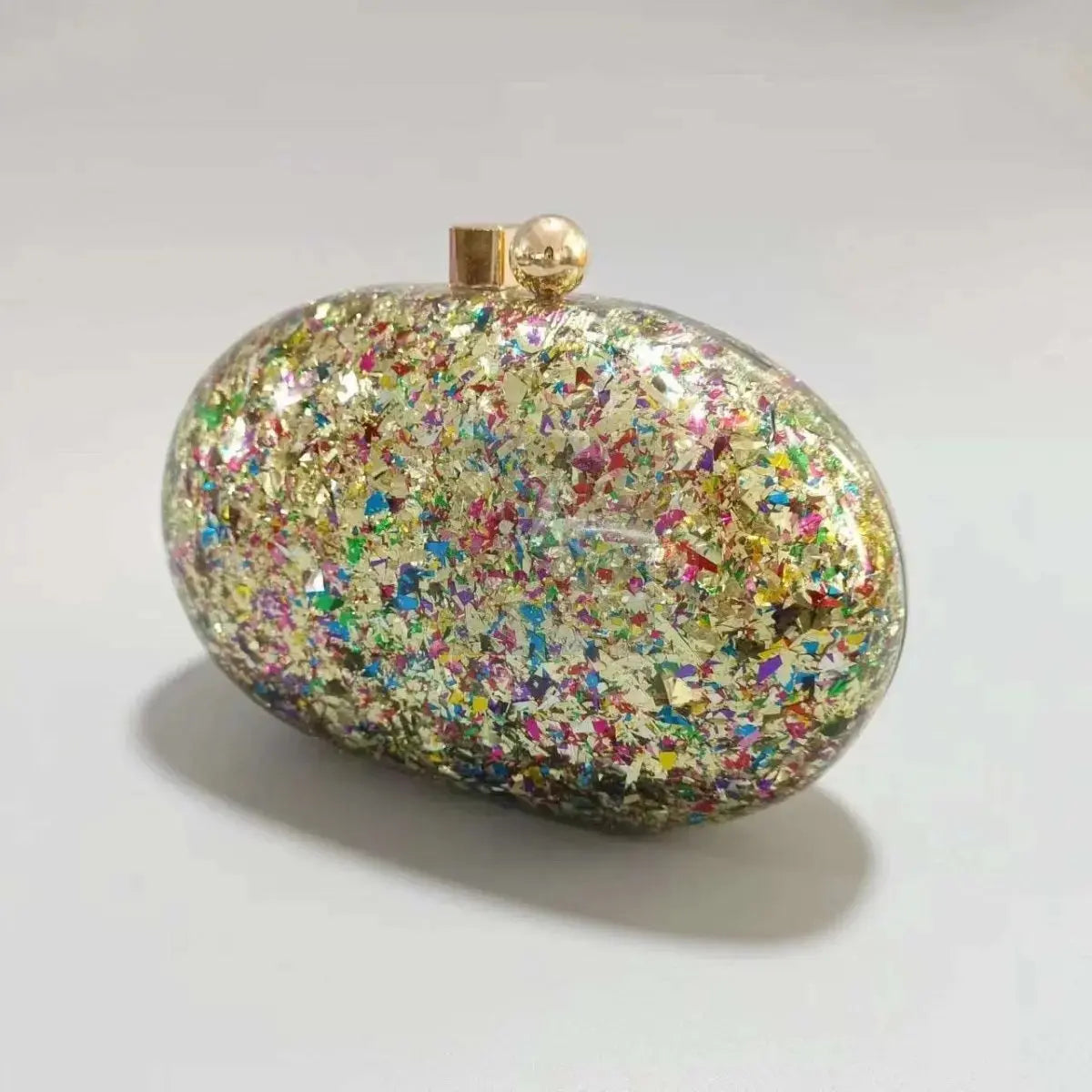 Acrylic Marble Oval Clutch - Uniquely You Online