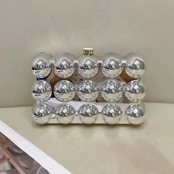 Acrylic Metallic Pearl Box Clutch - Uniquely You Online