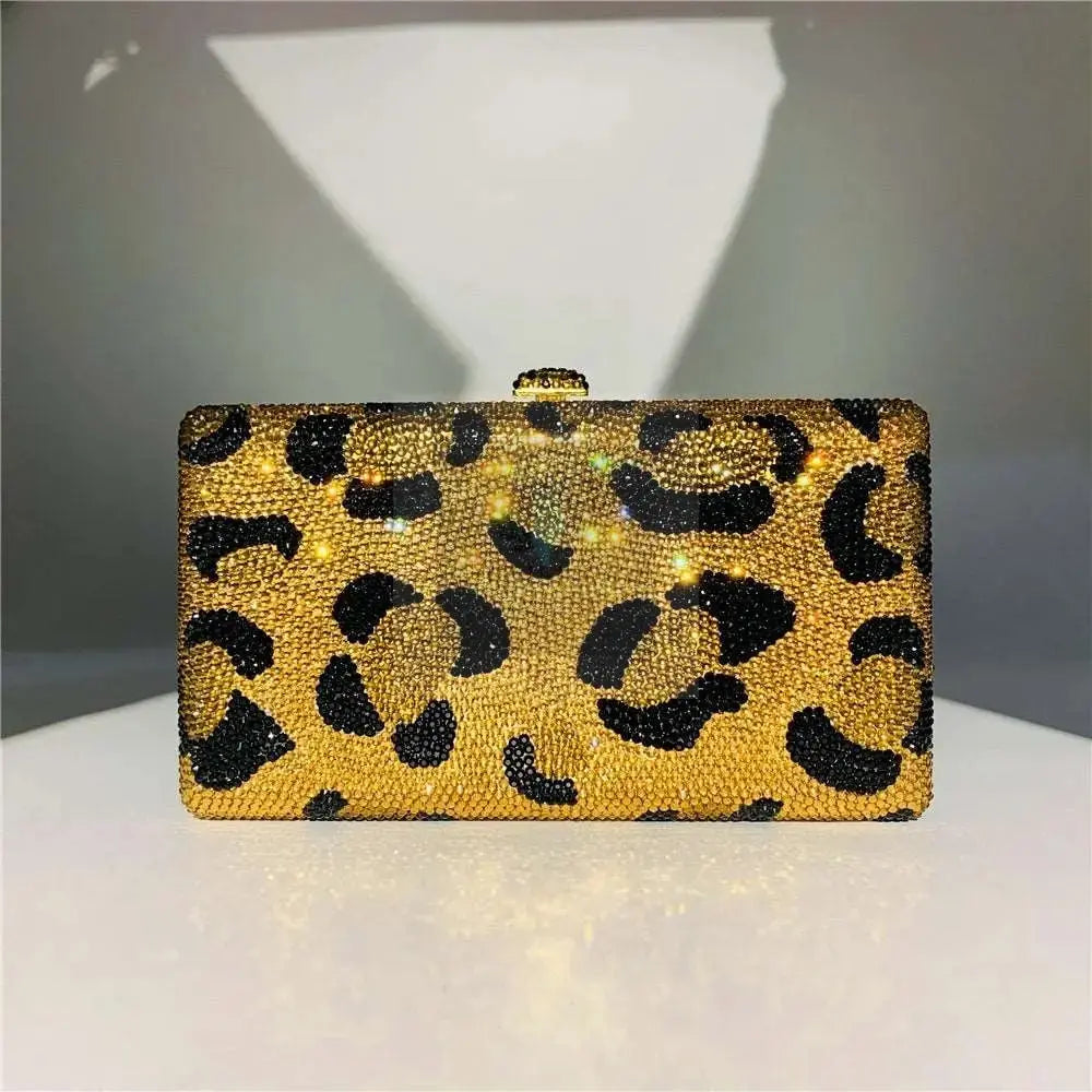 Animal Print Crystal Clutch - Uniquely You Online