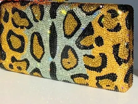 Animal Print Crystal Clutch - Uniquely You Online