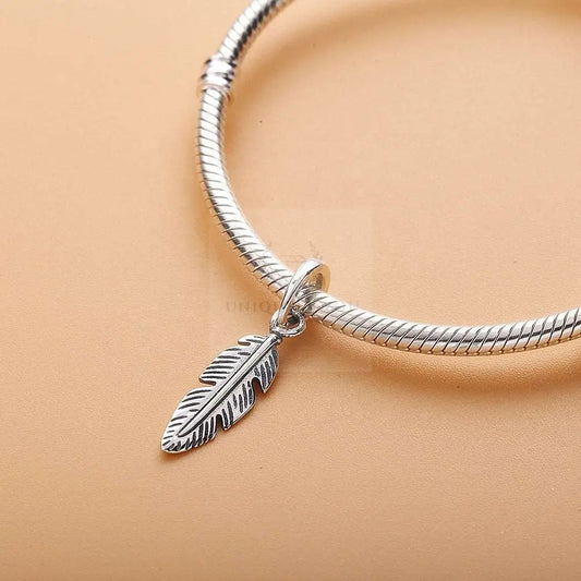 Antique Feather Charm - Uniquely You Online