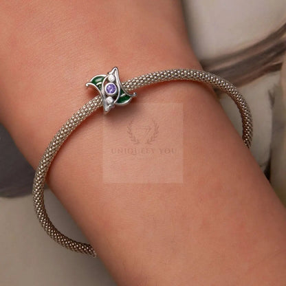 Artistic Purple Spacer Charm