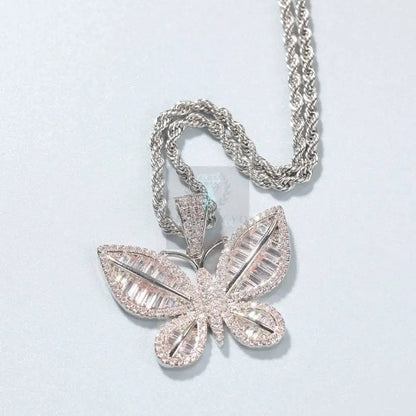 Baguette Butterfly Pendant and Necklace - Uniquely You Online