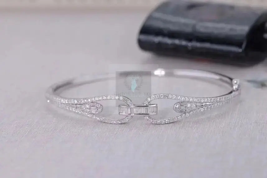 Baguette and Round Diamond Bangle - Uniquely You Online