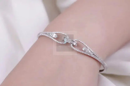 Baguette and Round Diamond Bangle - Uniquely You Online