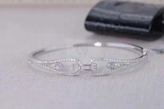 Baguette and Round Diamond Bangle - Uniquely You Online