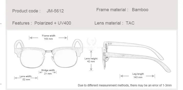 Bamboo Polarized Sunglasses - Uniquely You Online