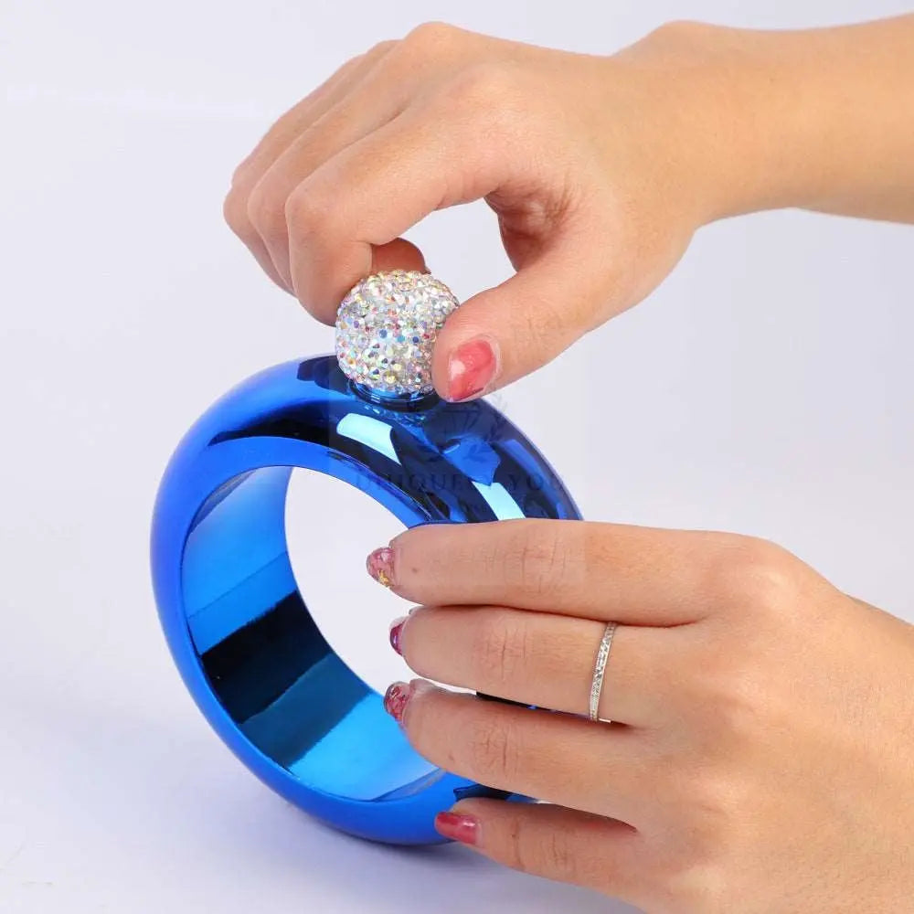 Bangle Bracelet Flask With Studded Lid - Uniquely You Online