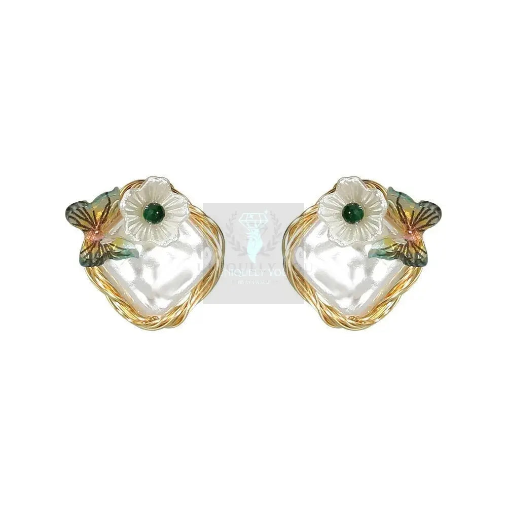 Baroque Pearl Butterfly Earrings - Uniquely You Online