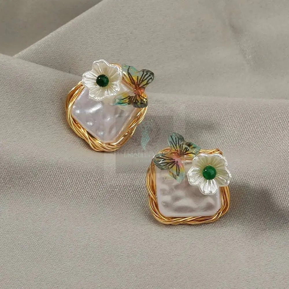 Baroque Pearl Butterfly Earrings - Uniquely You Online