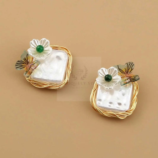 Baroque Pearl Butterfly Earrings - Uniquely You Online