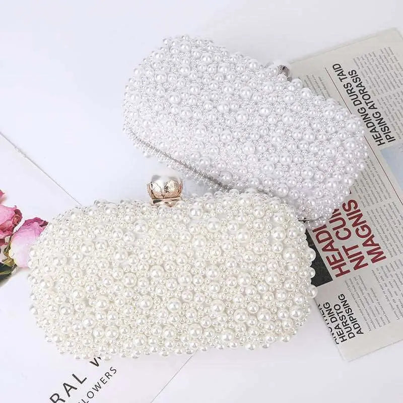 Beaded Pearl Clutch - Uniquely You Online