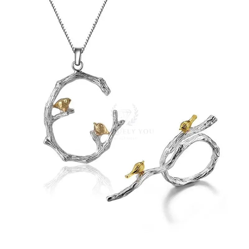 Bird on Branch Jewelry Set - Uniquely You Online