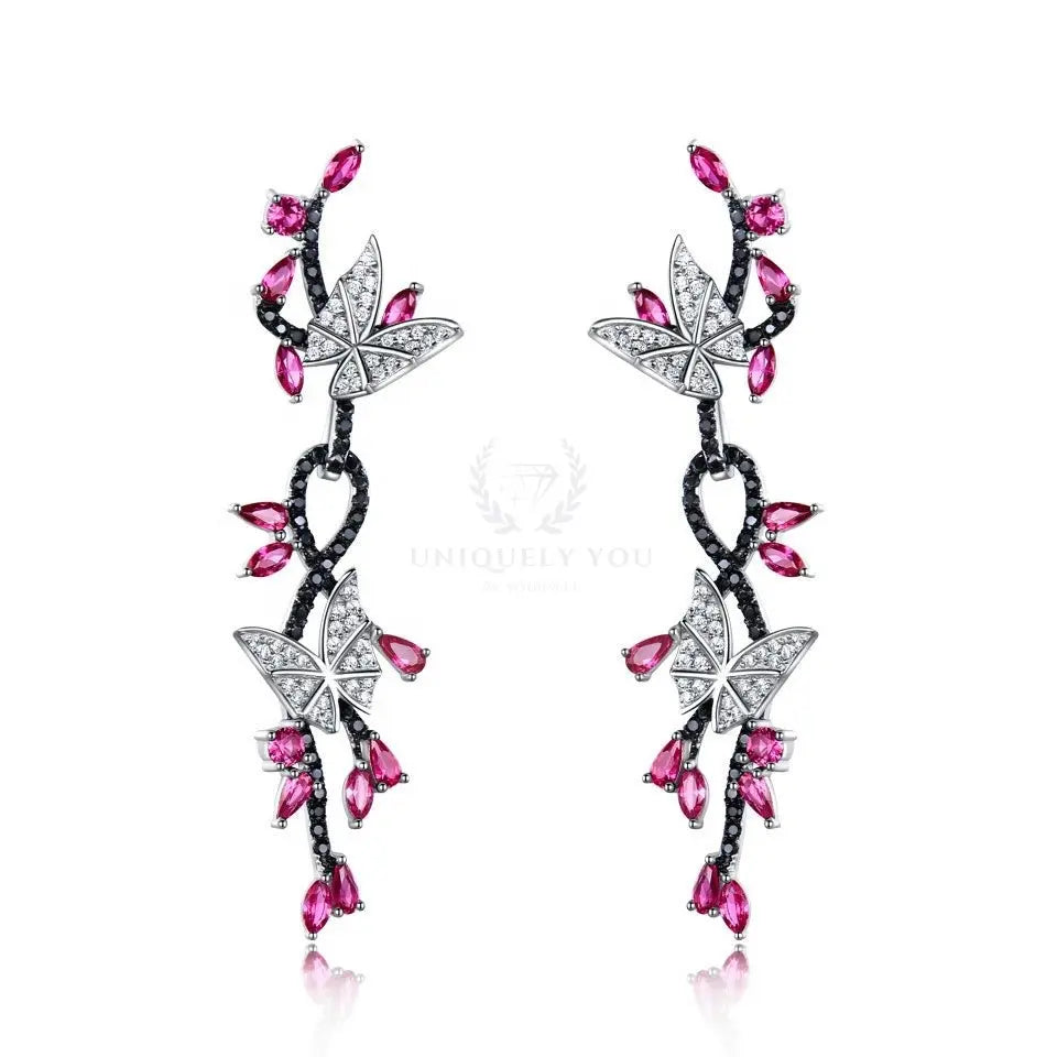 Black Spinel Butterfly Earrings - Uniquely You Online