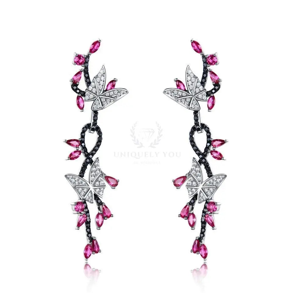 Black Spinel Butterfly Earrings - Uniquely You Online