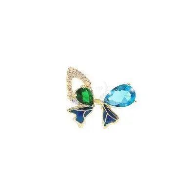 Blue Crystal Butterfly Ring - Uniquely You Online