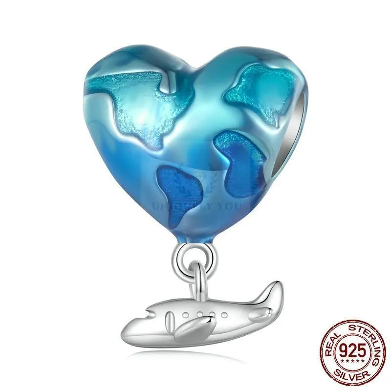 Blue Travel Enamel Charms - Uniquely You Online