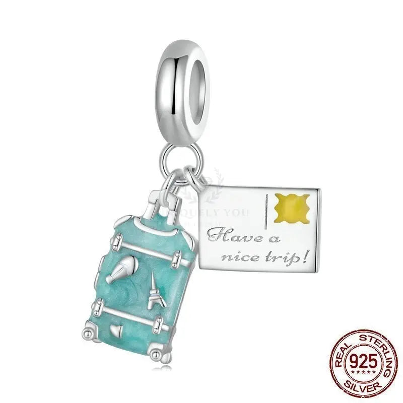 Blue Travel Enamel Charms - Uniquely You Online