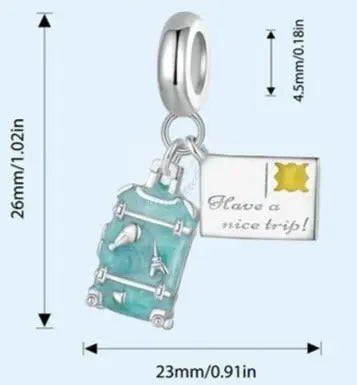 Blue Travel Enamel Charms - Uniquely You Online