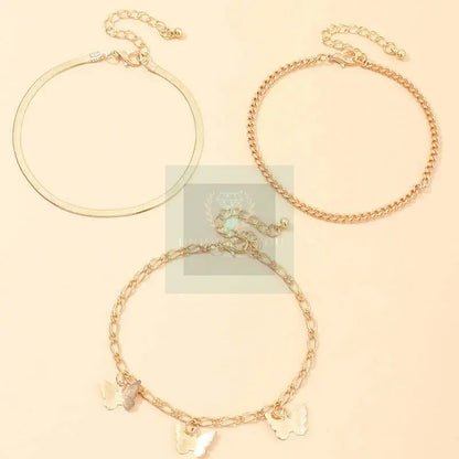 Bohemian Butterfly Chain Anklet Set - Uniquely You Online