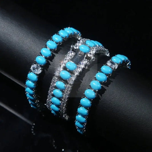 Bohemian Lucky Turquoise Tennis Bracelet