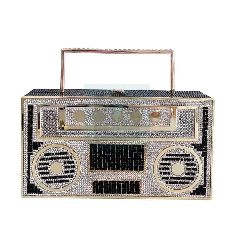 Boombox Rhinestone Clutch - Uniquely You Online