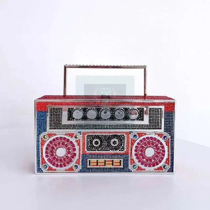 Boombox Rhinestone Clutch - Uniquely You Online