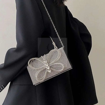 Butterfly Bow Crystal Bag - Uniquely You Online