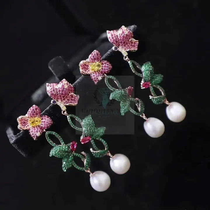 Butterfly Flower Pearl Earrings - Uniquely You Online