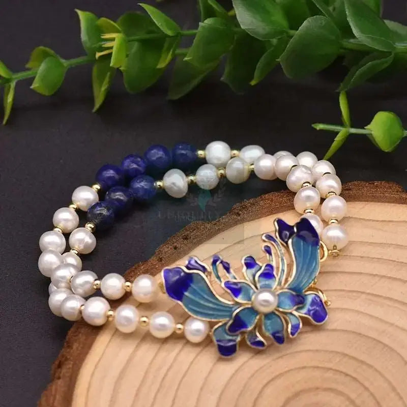 Butterfly Natural Pearl Bracelet - Uniquely You Online