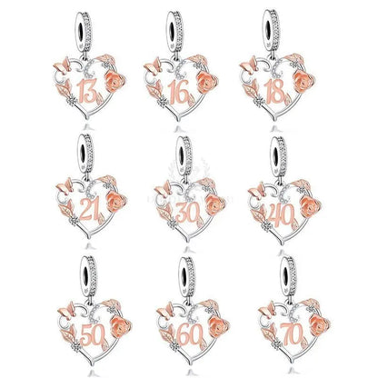 Butterfly Rose Number Charms - Uniquely You Online