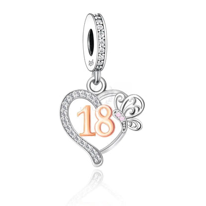 Butterfly Rose Number Charms - Uniquely You Online