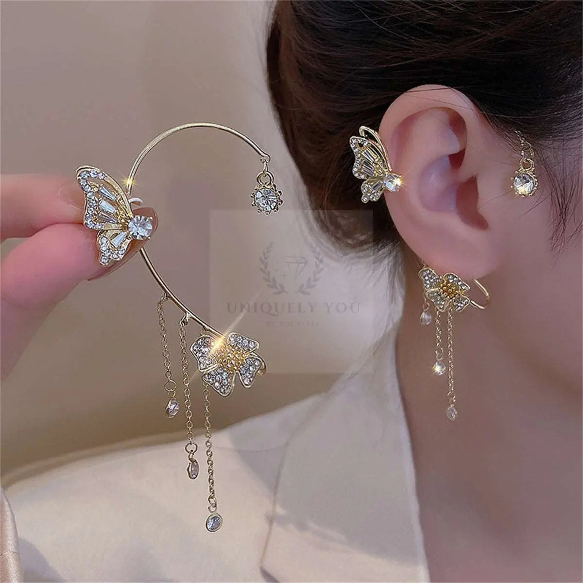 Butterfly Tassel Ear Cuff - Uniquely You Online