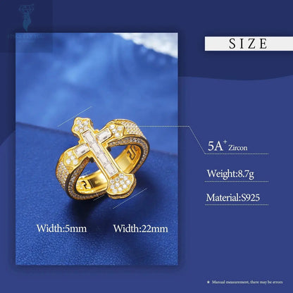 CZ Baguette Cross Ring - Uniquely You Online