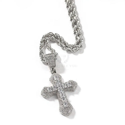 CZ Colored Cross Pendant with Chain - Uniquely You Online