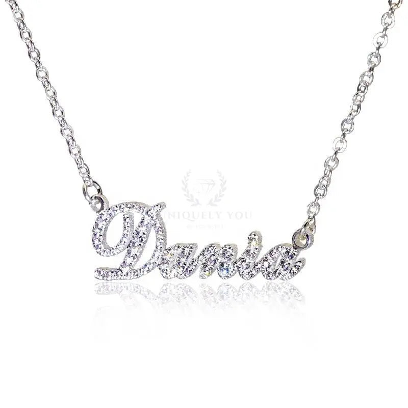 CZ Custom Name Pendant with Necklace - Uniquely You Online