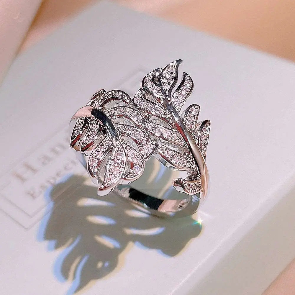 CZ Feather Ring - Uniquely You Online