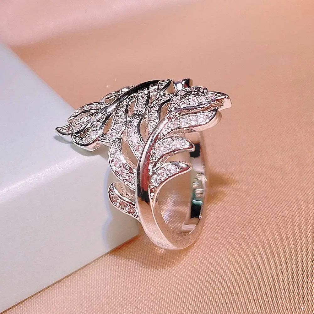 CZ Feather Ring - Uniquely You Online