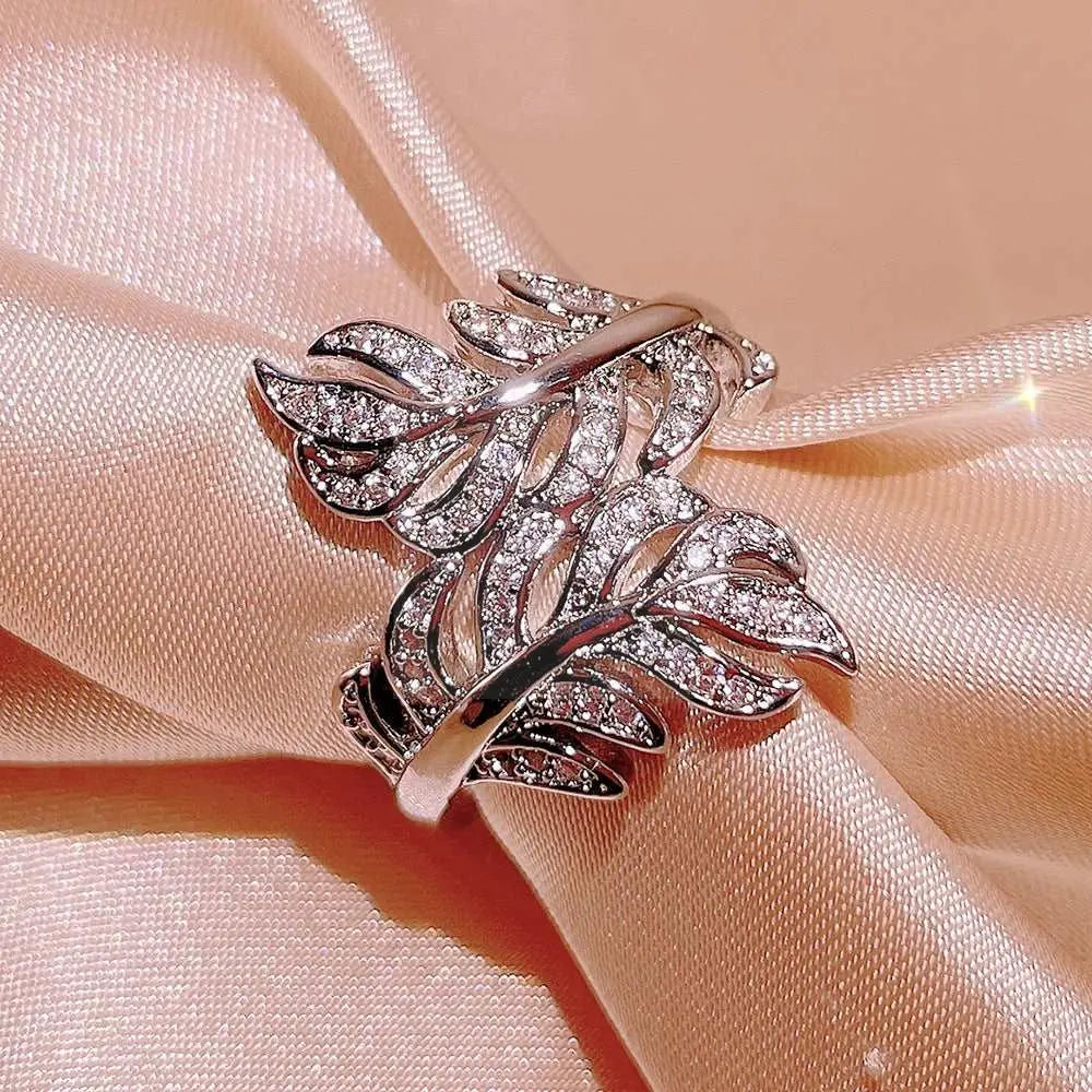 CZ Feather Ring - Uniquely You Online