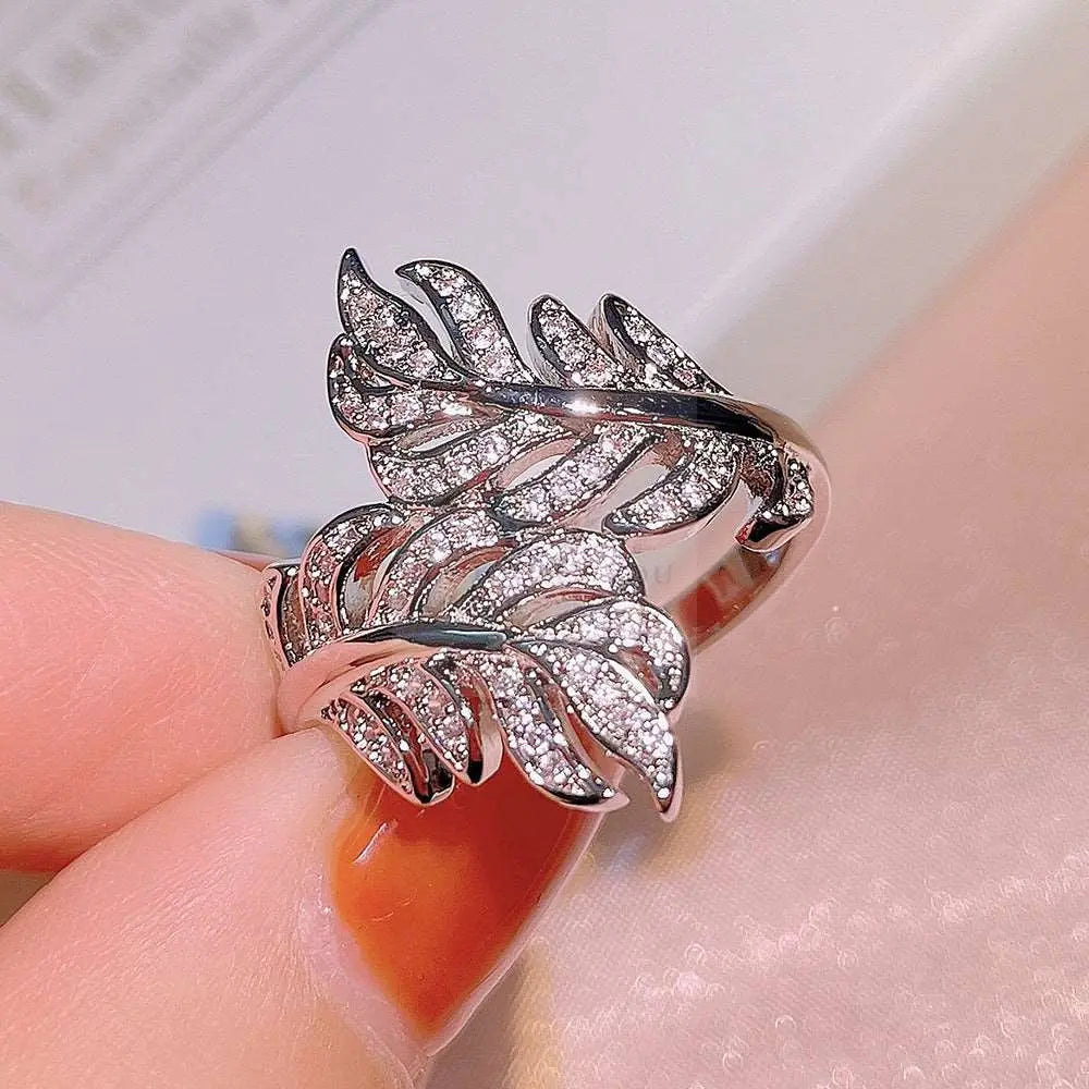 CZ Feather Ring - Uniquely You Online