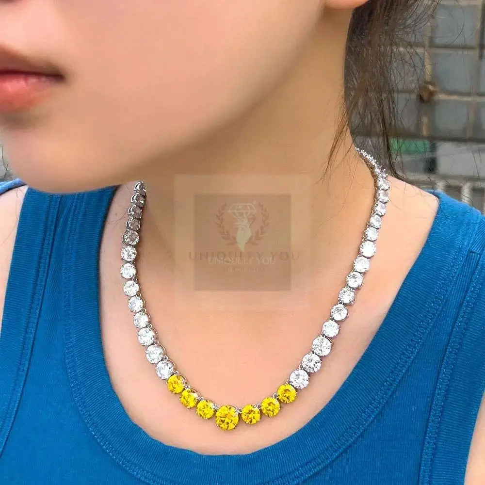 CZ Graduating Tennis Necklace - Uniquely You Online