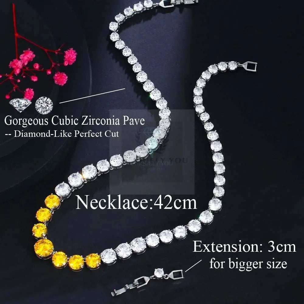 CZ Graduating Tennis Necklace - Uniquely You Online