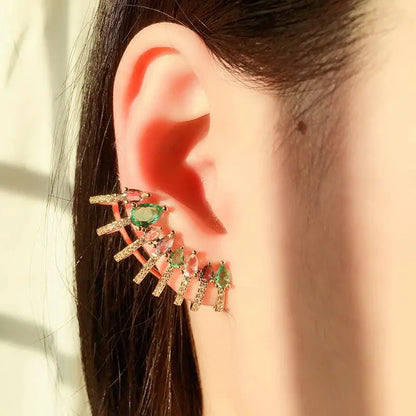 CZ Spine Gemstone Ear Cuff