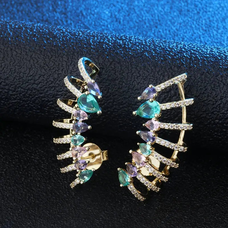 CZ Spine Gemstone Ear Cuff