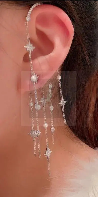 CZ Star Tassel Ear Cuff - Uniquely You Online