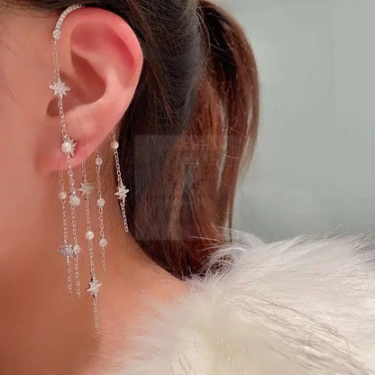 CZ Star Tassel Ear Cuff - Uniquely You Online